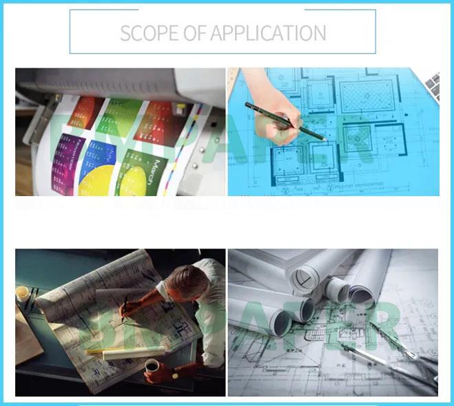 papel de modelo de un sólo lado 80gsm para las impresoras del cad 30