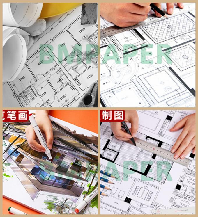Papel técnico de HP 20lb cad para la velocidad de los dibujos que imprime 30