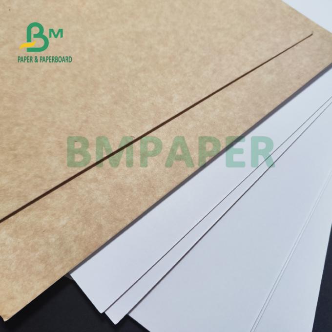el blanco del uniforme 325gsm cubrió el papel trasero de Kraft para el pan que embalaba 70 el x 100cm