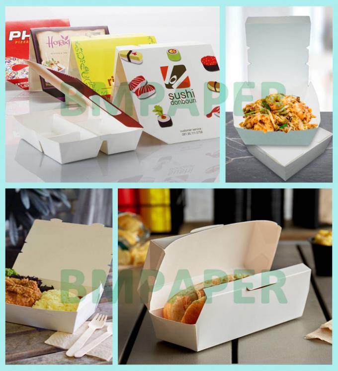 Impermeable a la grasa papel de la fiambrera de 230gsm + de 15g PE para el paquete 700m m de los alimentos de preparación rápida