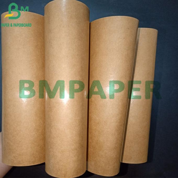 rollo de capa lateral de Brown Kraft Papel de la categoría alimenticia de 12g 15g uno PE para el envasado de alimentos (2)