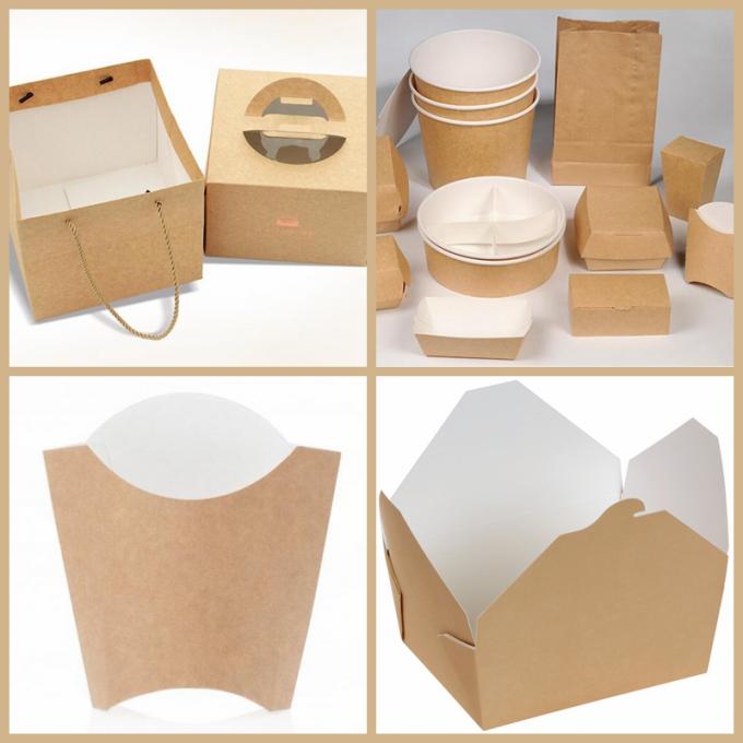 Parte posterior revestida blanca 325gsm de papel de Kraft del tablero del cartón plegable de la comida