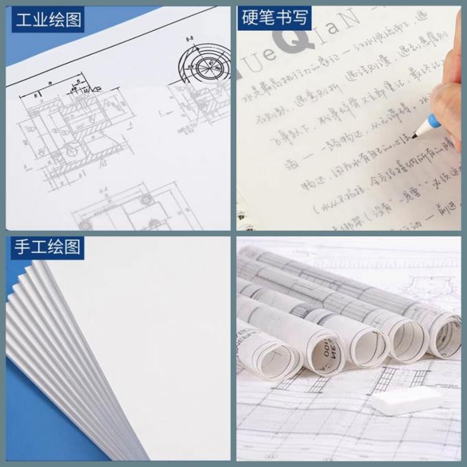 Rollo de papel 20 de trazado en X 55 yardas que remontan el papel translúcido blanco del papel del modelo