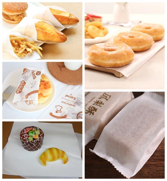 35gsm embalaje de papel impermeable a la grasa blanco Rolls de papel de la categoría alimenticia del grado 3