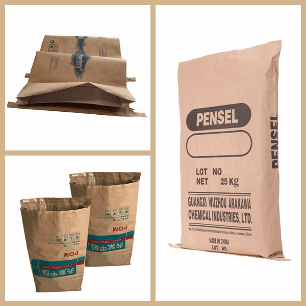 Color de papel extensible de papel de Kraft de saco 50kg del bolso químico del cemento Brown