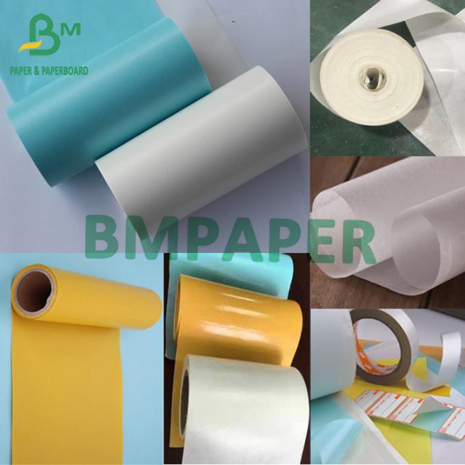 Papel de papel cristal a hacer trazador de líneas del papel de la etiqueta engomada resistencia da alta temperatura 58g-120g azul amarillo blanco