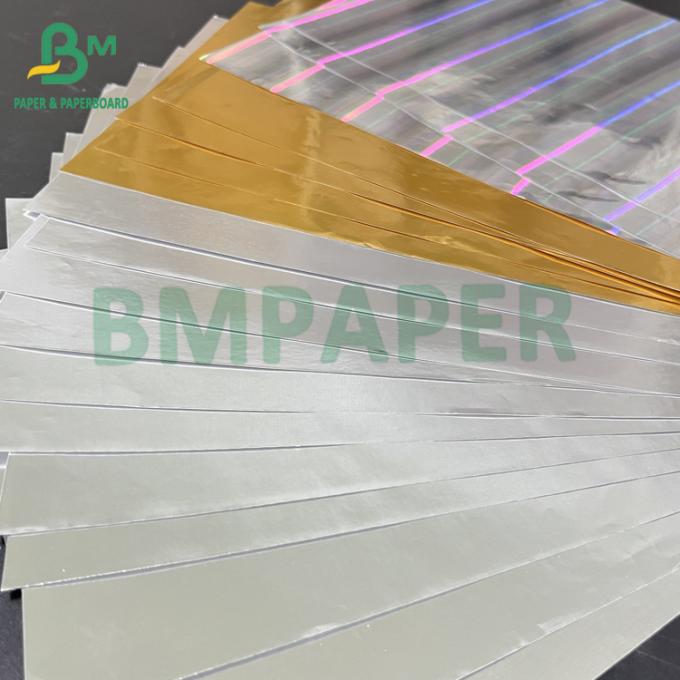 Smooth 80gsm Wet Strength Silver Golden Aluminum Metallized Paper