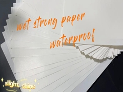 Papel de resistencia a la humedad de 65 gm blanco impermeable por un lado para etiquetas de cerveza