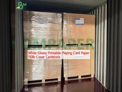 Papel de juego blanco brillante imprimible de 110 libras