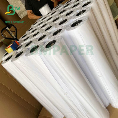 Rollo blanco echado a un lado 2&quot; del enlace 20LB del papel de trazador del chorro de tinta 2 base 24&quot; anchura