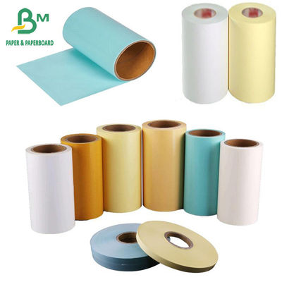 Papel de papel cristal a hacer trazador de líneas del papel de la etiqueta engomada resistencia da alta temperatura 58g-120g azul amarillo blanco