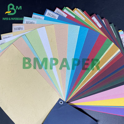 Papel texturizado 110gm 150gm 230gm Imprimible de cubierta de colores Papel de cubierta virgen Hojas de pasta