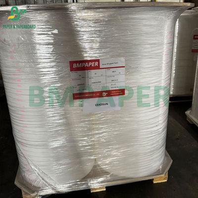 Rollos de papel kraft de pulpa de madera natural de 28 g/m² y 29 mm y 33 mm para envolver pajitas