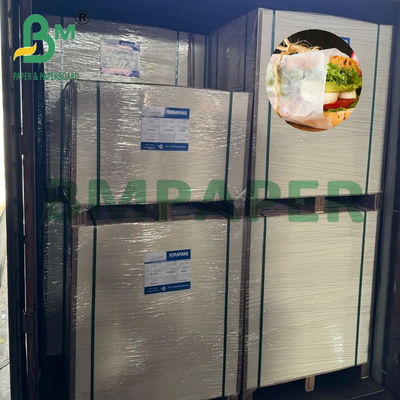 Papel de grado 7 blanqueado, compostable y resistente a la grasa para envolver comida rápida