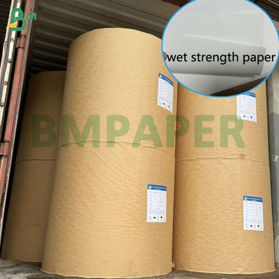 Ancho de 61 cm Papel de alta resistencia en húmedo de 68 g/m² y 70 g/m² para etiquetas de botellas de bebidas