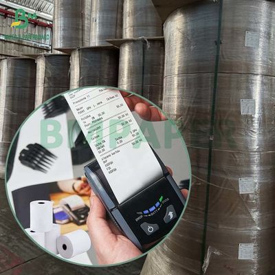 Rollos de papel térmico directo con recubrimiento superior de 80GSM 90GSM para cajas registradoras 490MM
