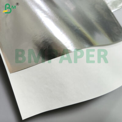 Papel base para etiqueta de botella de cerveza, una cara plateada y dorada, una cara blanca