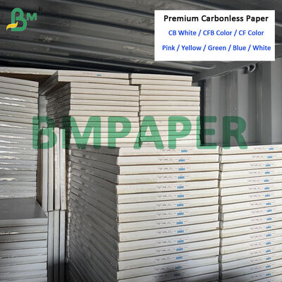 Ream Pack NCR Papel de copia sin carbono 70gm CFB Rosa CF Amarillo con espalda blanca 61 x 86cm