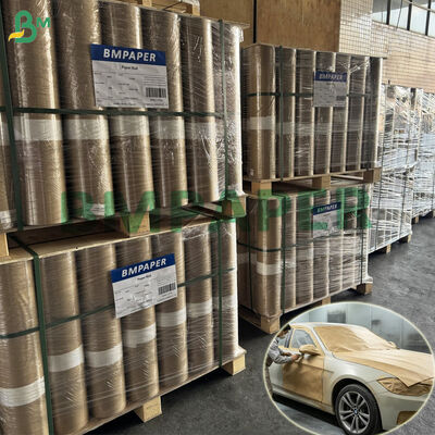 Papel de enmascarar Kraft 50gsm para pintura automotriz, impermeable, 60cm x 50m