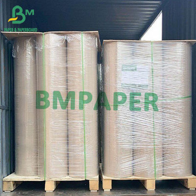 papel de Kraft de saco de 40gsm 70gsm BKP para el bolso de par en par los 0.5m - los 2.5m del envasado de alimentos de Brown