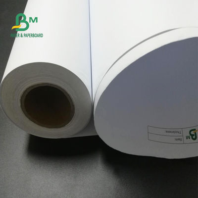 24&quot; x el 150ft 92 rollo en enlace sin recubrimiento 2&quot; del papel de trazador del brillo 20lb cad base