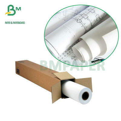 Papel de trazador sin recubrimiento ancho de Rolls 20# del enlace del formato cad 24" x 150'