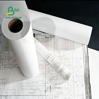 Papel de trazador sin recubrimiento ancho de Rolls 20# del enlace del formato cad 24" x 150'