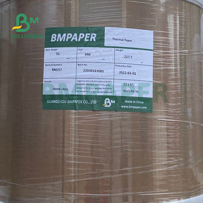 papel termal del rollo enorme 55gsm para las impresoras de la posición 565m m los x 6000m