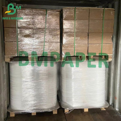 anchura de papel del rollo 15m m 19m m de embalaje de 60gsm Kraft para Straw Paper Striped Red Color