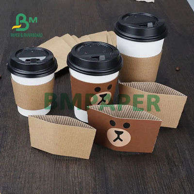 Hojas de un sólo recinto de la cartulina acanalada e flauta para la cubierta de la taza de café de Brown