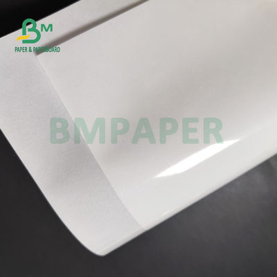 Etiqueta engomada adhesiva blanca brillante 75gsm de papel 80gsm para la capa echada lateral del supermercado uno