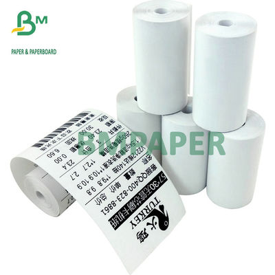 Alto rollo de papel termal blanco 48g 55g de la caja registradora para la máquina de la posición
