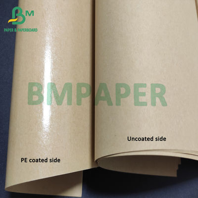 El solo PE cubrió el papel de la acción de la taza, papel de Brown Kraft 70g + categoría alimenticia de 15g PE