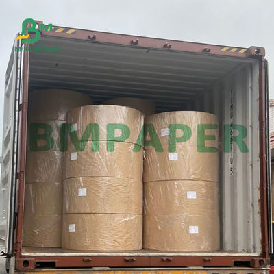 Rollo del papel de embalaje de Brown Kraft de la categoría alimenticia capa de 300g + de 15g PE para empaquetar