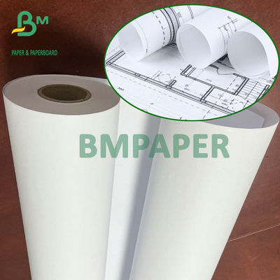 Rollo 36&quot; del papel de trazador del brillo 92 X los 500ft 20# 3&quot; base para la impresora de chorro de tinta