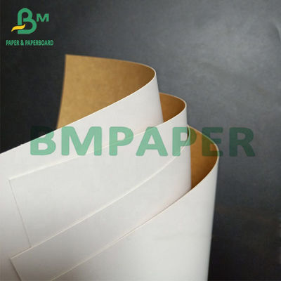 El lado de papel del rollo uno del congelador no tóxico cubrió el papel de Kraft blanco con Brown detrás