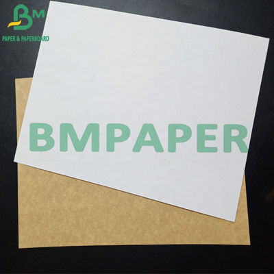 El lado de papel del rollo uno del congelador no tóxico cubrió el papel de Kraft blanco con Brown detrás