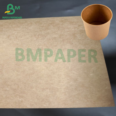 Cuenco de sopa natural degradable de la acción de la taza del FDA Brown Kraft 250gsm de papel
