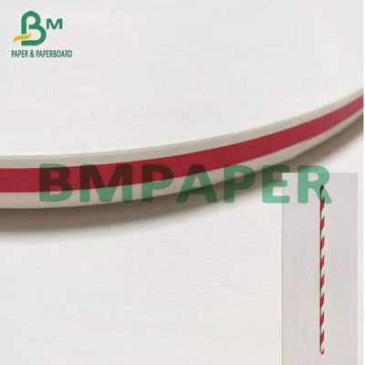 La categoría alimenticia blanca impresa disponible documento 13m m Straw Paper Roll For Drinking