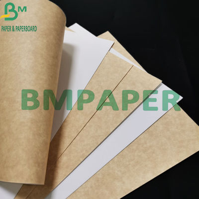la categoría alimenticia 300gsm cubrió el papel de Kraft blanco con Brown detrás para el envase de comida