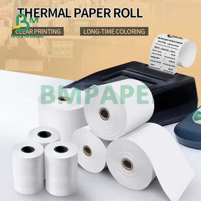 Rollo de papel de impresora térmica 65gsm sin BPA para recibo de cajero 80mm 57mm