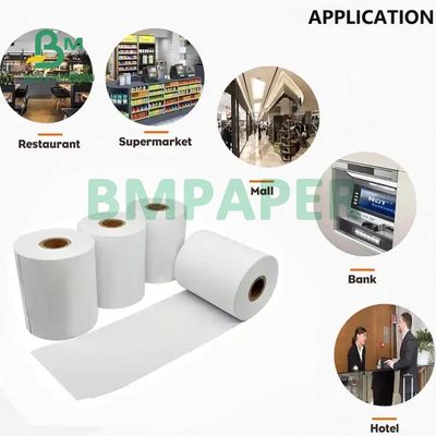 rollo termal del papel de la posición de la impresora de la máquina del cajero automático 65gsm para el supermercado 80 x 80m m