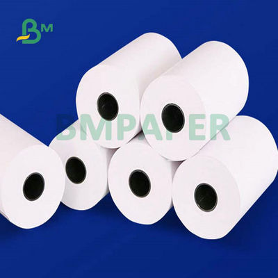 rollo de papel termal de la caja registradora de 55gr 80x80m m 57x40m m para la posición del banco