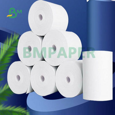 rollo de papel termal de la caja registradora de 55gr 80x80m m 57x40m m para la posición del banco