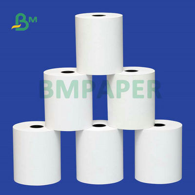 rollo de papel termal de la caja registradora de 55gr 80x80m m 57x40m m para la posición del banco