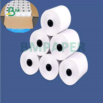 rollo de papel termal de la caja registradora de 55gr 80x80m m 57x40m m para la posición del banco