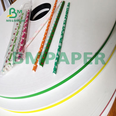 La Virgen de la categoría alimenticia de 60GSM 120GSM reduce Kraft a pulpa blanco Straw Paper For Disposable Straws