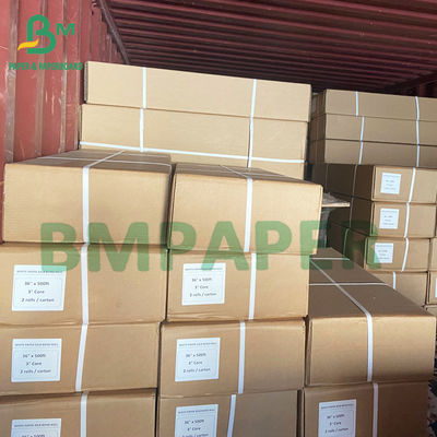 36&quot; X 150' rollo del papel de trazador 20 libras de Libro Blanco sin recubrimiento 2&quot; base Rolls