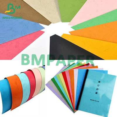 Papel texturizado 110gm 150gm 230gm Imprimible de cubierta de colores Papel de cubierta virgen Hojas de pasta