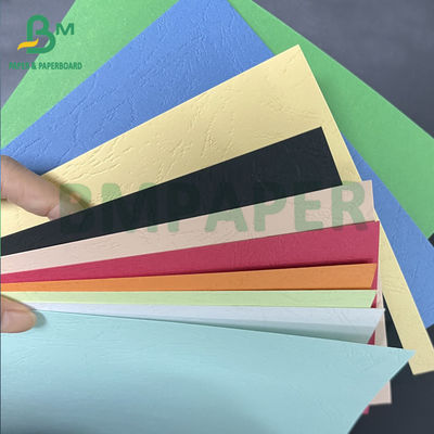 230gm Papel de textura colorida de cartón de grano de cuero de artesanía